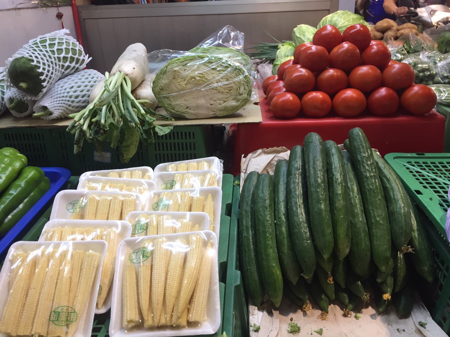 玉米筍、小黃瓜