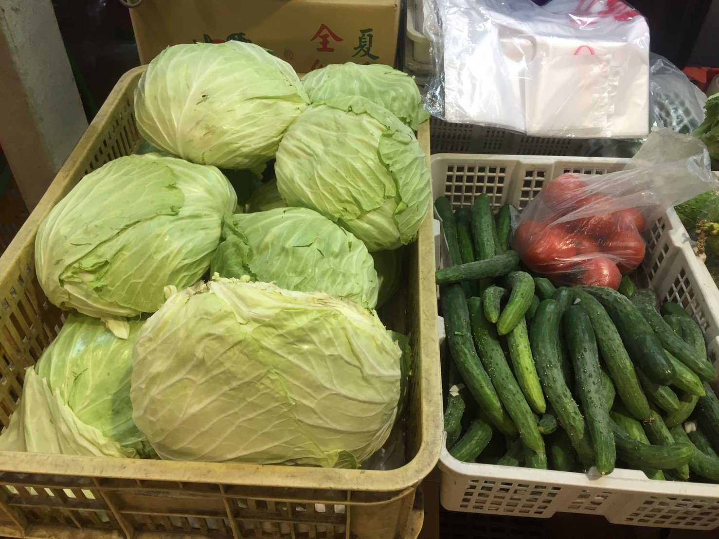 高麗菜、小黃瓜